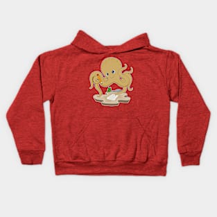 Octopus Pupil Pencil Paper Kids Hoodie